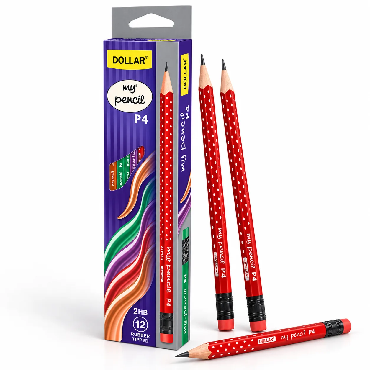 Dollar My Pencil P4 – 2HB Graphite Pencils with Eraser