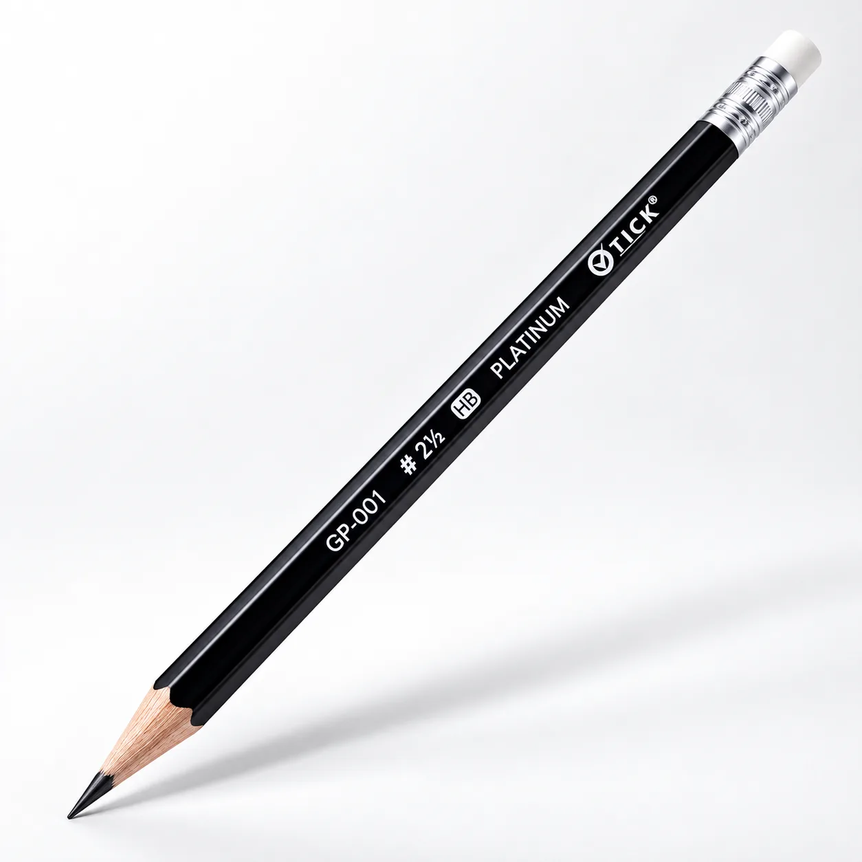 TICK Platinum GP-001 HB Graphite Pencils with Eraser | 2½ HB